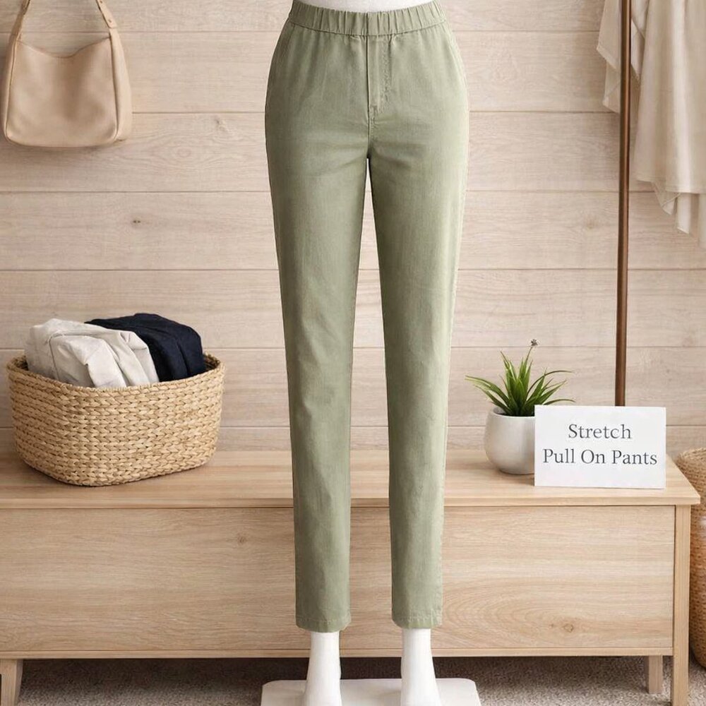 H & M Stylish Pull-on Pants Straight Leg Size 14